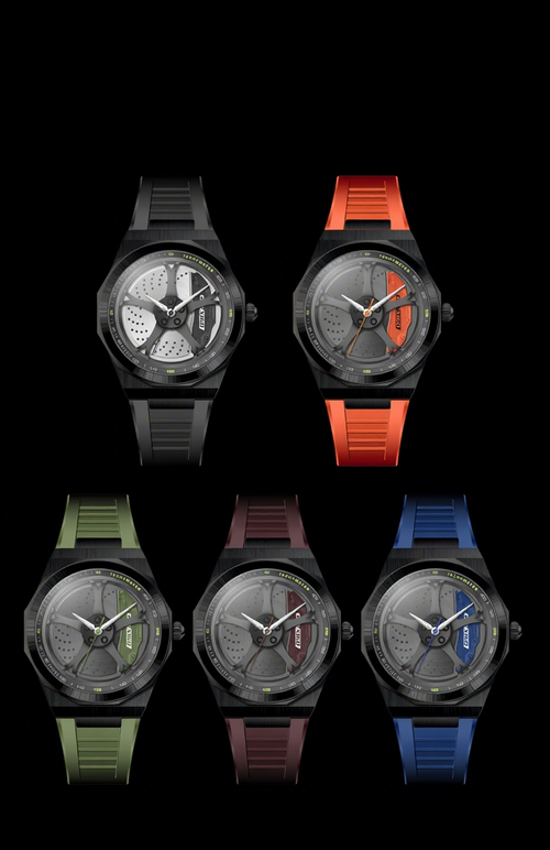 Night light modification with three-dimensional hollow rotation Sports quartz watch