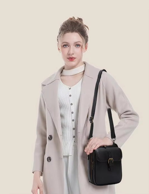 Vintage Design Crossbody PU Leather Shoulder Bag
