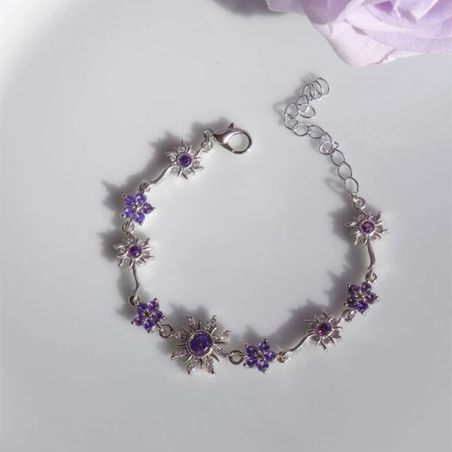 Purple sunflower, a women's bracelet with a niche luxury and high-end feel