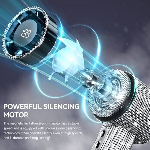 Ultra-Light Luxury Bling Diamond Handheld Mini Fan High-Speed