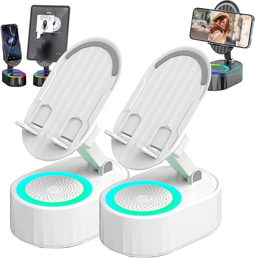Induction Bracket Speaker, 5in1 Wireless Induction Bluetooth Speaker, Cell Phone Stand with Induction Speaker, 360° Foldable Induction Speaker