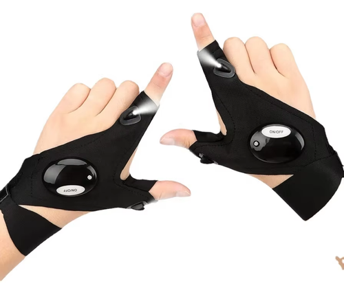Professional LED Flashlight Gloves Lamp Rescue Tools