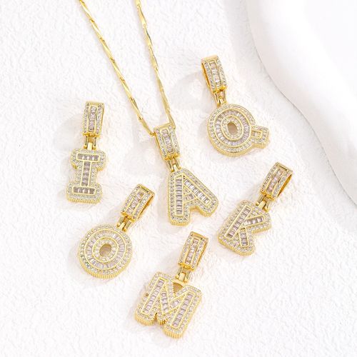 Shiny Flower Letter Necklaces: CZ Inlaid, Gold Plated ✨