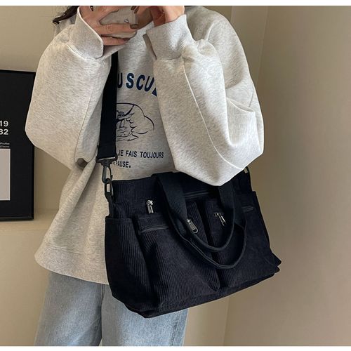 2025 Casual Versatile Handbag Multi Pocket Corduroy Tote Bag