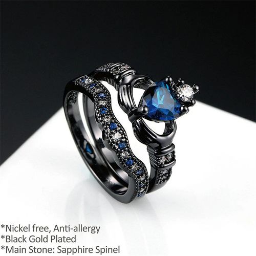 Romantic Blue Couple Rings – Symbol of Your Bond❤️