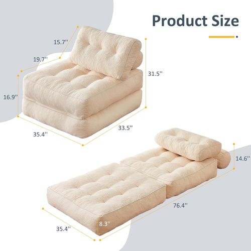 4-in-1 Folding Sofa Bed 🌟