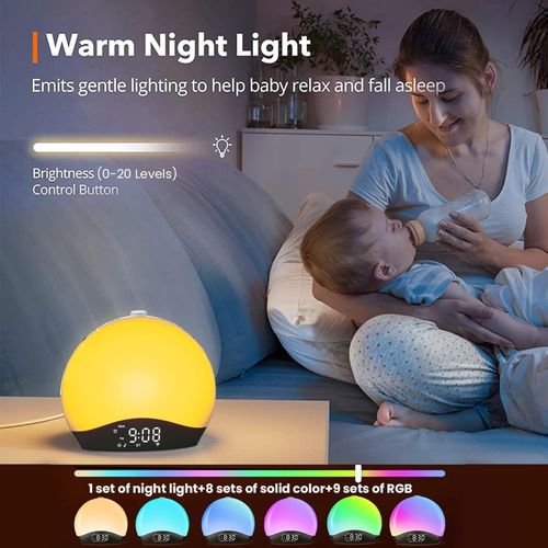New intelligent wake-up light music alarm clock