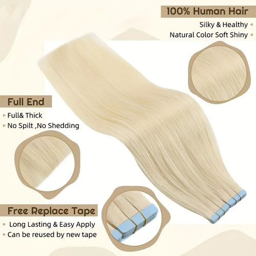 True hair without trace, PU wig, film hair