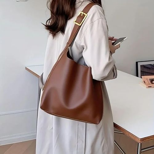 Versatile Ins Large Capacity Bag 2025 New Lazy Feng Shui Bucket Bag Retro Single Shoulder Crossbody Bag