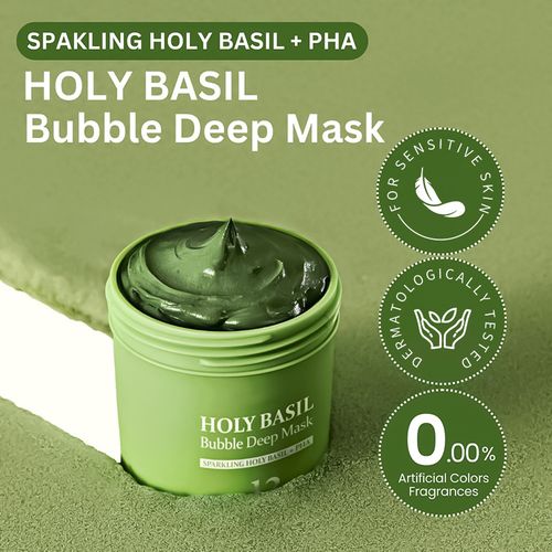 Holy Basil Bubble Deep Mask: Gentle Pore Purge