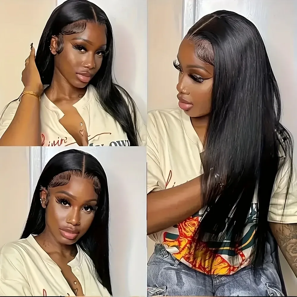 Fashionable mid length straight hair wig for women