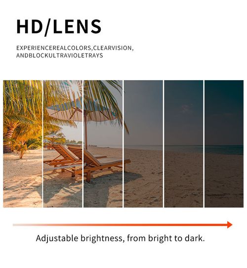 ND adjustable dimming mirror UV resistant sunglasses