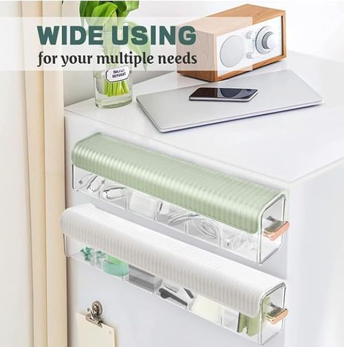 Wall mounted drawer organizer, wall mounted transparent underwear storage box, non perforated multifunctional clothing, socks, ties, chargers, seasoning storage box