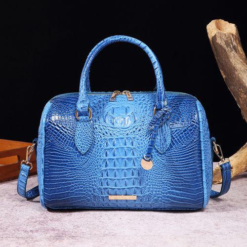 Handheld armpit crossbody travel retro women's bag Brahmin crocodile pattern