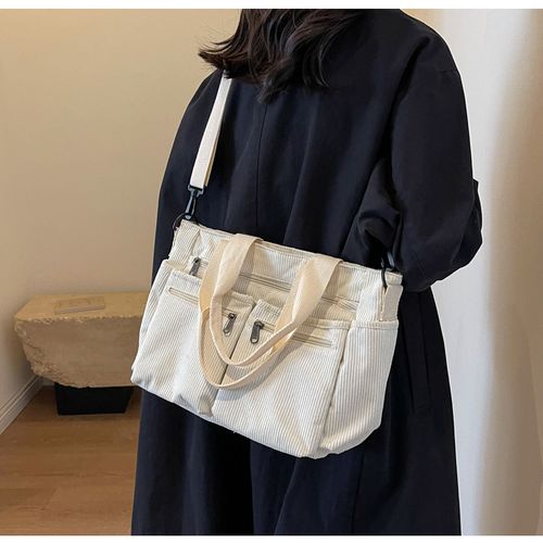 2025 Casual Versatile Handbag Multi Pocket Corduroy Tote Bag