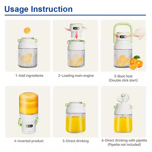 Smoothie and Juice Maker,1000ml Capacity, Dual-Cup, 18000 RPM
