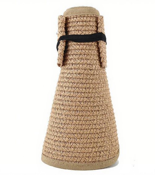 Women Sun Visor Straw Hat Casual Foldable