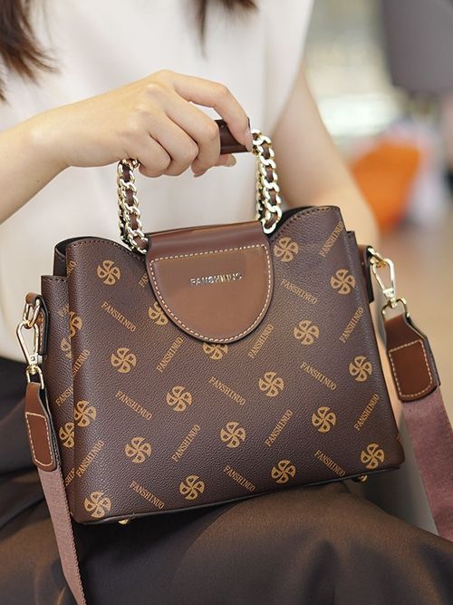 2025 new high-end women's handbag with floral patterns, single shoulder crossbody bag, small square bag