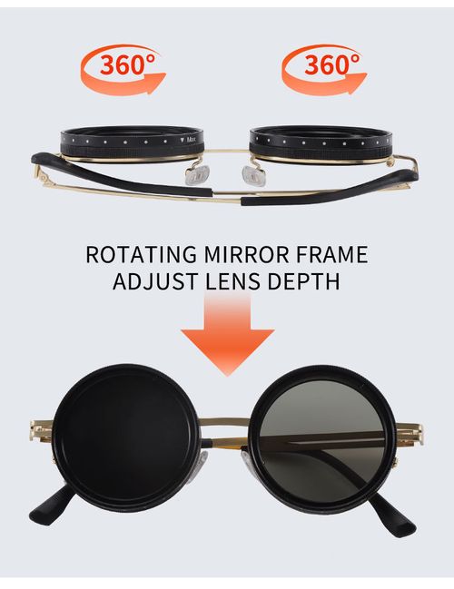 ND adjustable dimming mirror UV resistant sunglasses