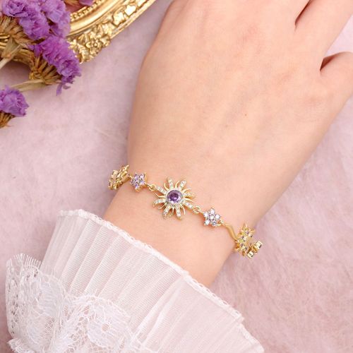 Purple sunflower, a women's bracelet with a niche luxury and high-end feel