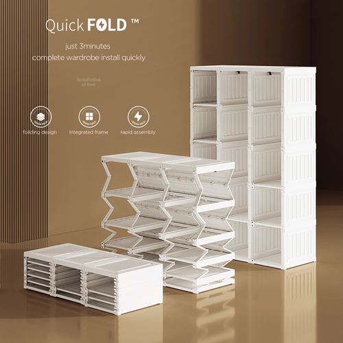 3-Min Assembly  Foldable, Modular Storage
