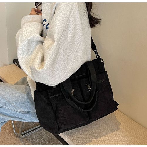 2025 Casual Versatile Handbag Multi Pocket Corduroy Tote Bag