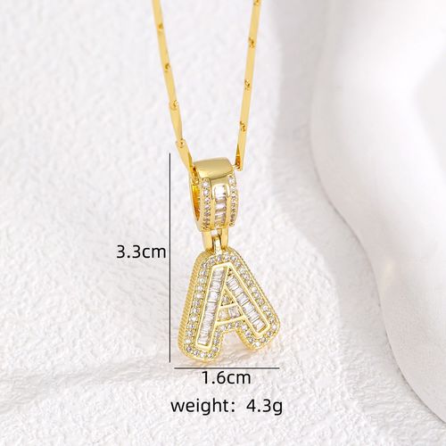 Shiny Flower Letter Necklaces: CZ Inlaid, Gold Plated ✨