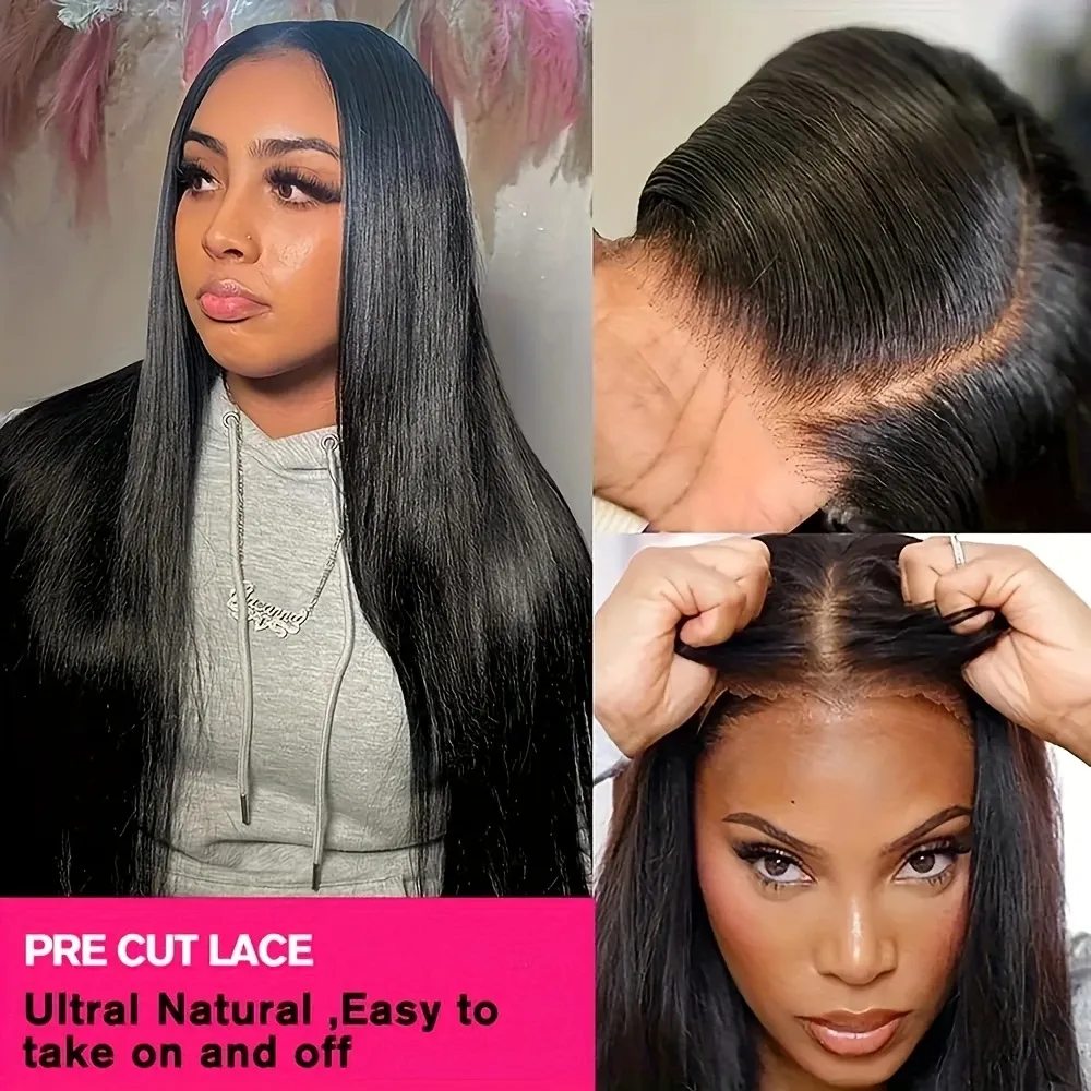 Fashionable mid length straight hair wig for women