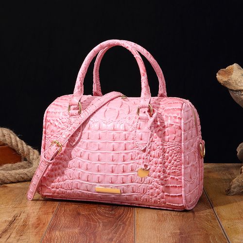 Handheld armpit crossbody travel retro women's bag Brahmin crocodile pattern