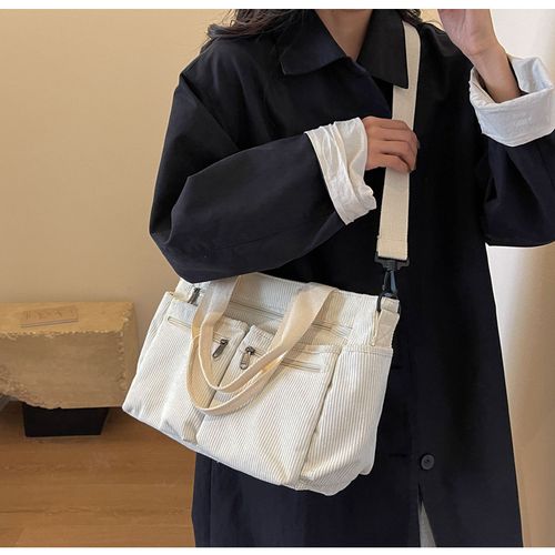 2025 Casual Versatile Handbag Multi Pocket Corduroy Tote Bag