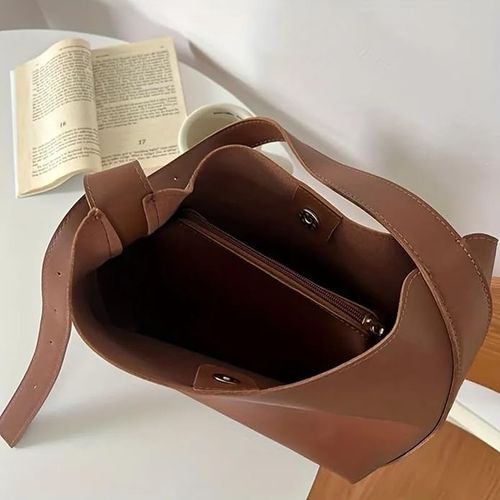 Versatile Ins Large Capacity Bag 2025 New Lazy Feng Shui Bucket Bag Retro Single Shoulder Crossbody Bag