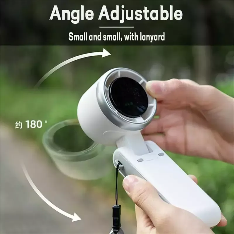 Regularlyk Portable Handheld Turbo Fan,Hand Folding High-Speed Turbine Fan New~