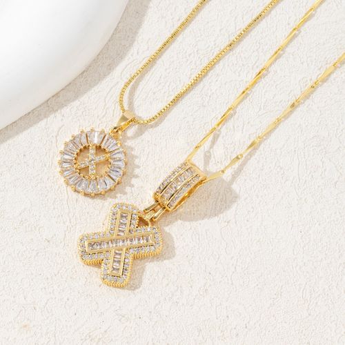 Shiny Flower Letter Necklaces: CZ Inlaid, Gold Plated ✨