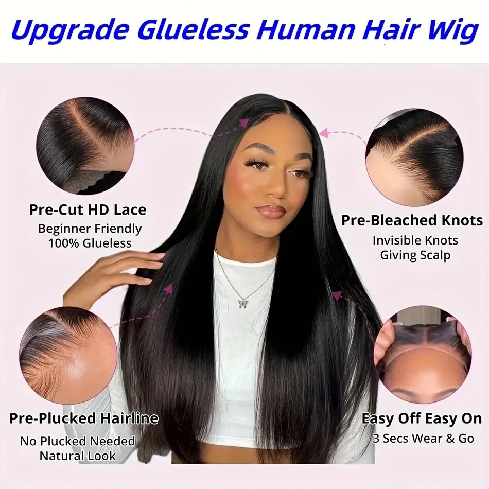 Fashionable mid length straight hair wig for women