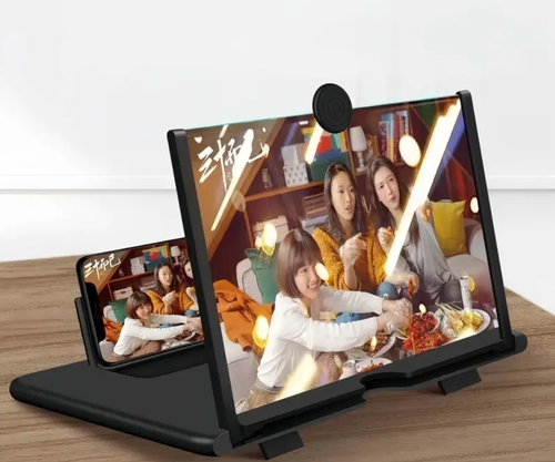 Mobile Phone Magnifier - Ultra-HD Screen Magnifier for Easy TV Viewing Orientation for Landscapes Use Eye Protection Full-Screen Mobile Phone Magnification-10-inch Stand Cellphone
