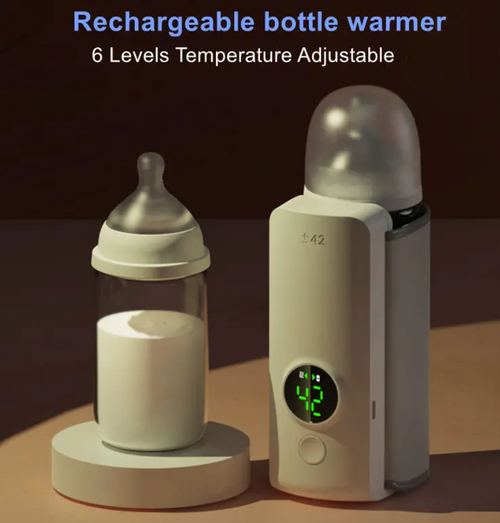 Portable Wireless Rechargeable Bottle Warmer USB Charging And Heating Bag Portable Constant. 6 Adjustable Temperature Settings.