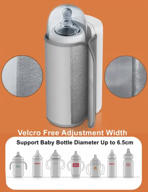 Portable Wireless Rechargeable Bottle Warmer USB Charging And Heating Bag Portable Constant. 6 Adjustable Temperature Settings.