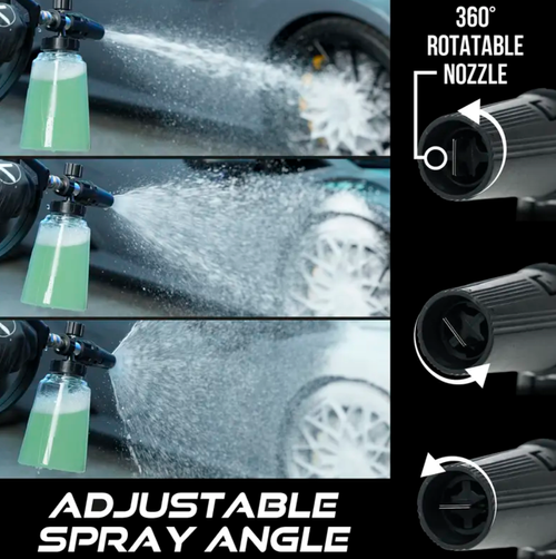 Professional Foam Cannon for Car, Adjustable Spray Nozzle,  0.25 Inch Quick Connect Plug for Pressure Washer and Car Detailing Kit.   If you don't have a pressure washer at home, we also offer an electric pump sprayer as an alternative.