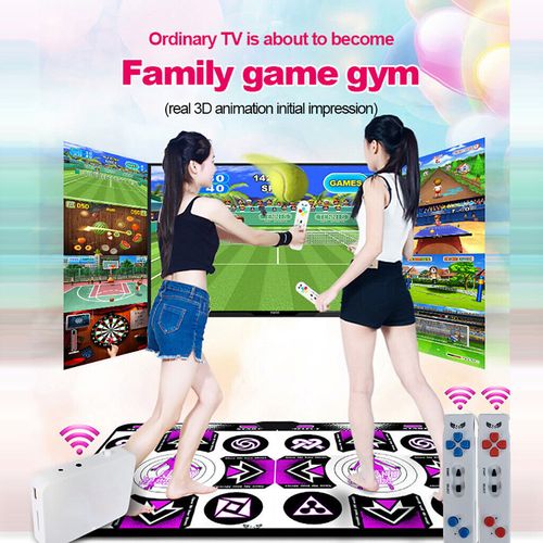 Dance Pad Double User Dancers Mat Step Mats 3D Dancing Scene Game Yoga Blanket