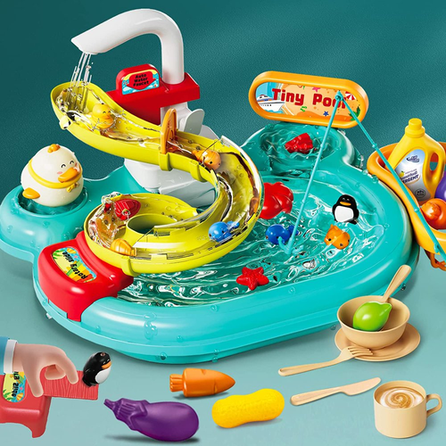 Kitchen Sink Toys, Children Electric Dishwasher Playing Toy with Running Water,2