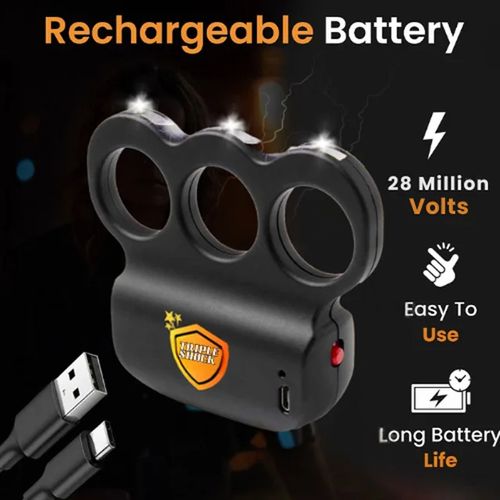 Three-Finger Stun Gun No more fear of danger, a great helper for self-defense❗❗❗