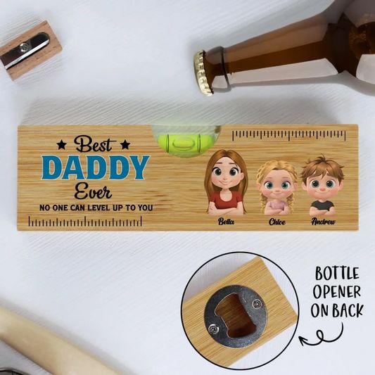 Personalized Custom Wooden Spirit Level Bottle Opener