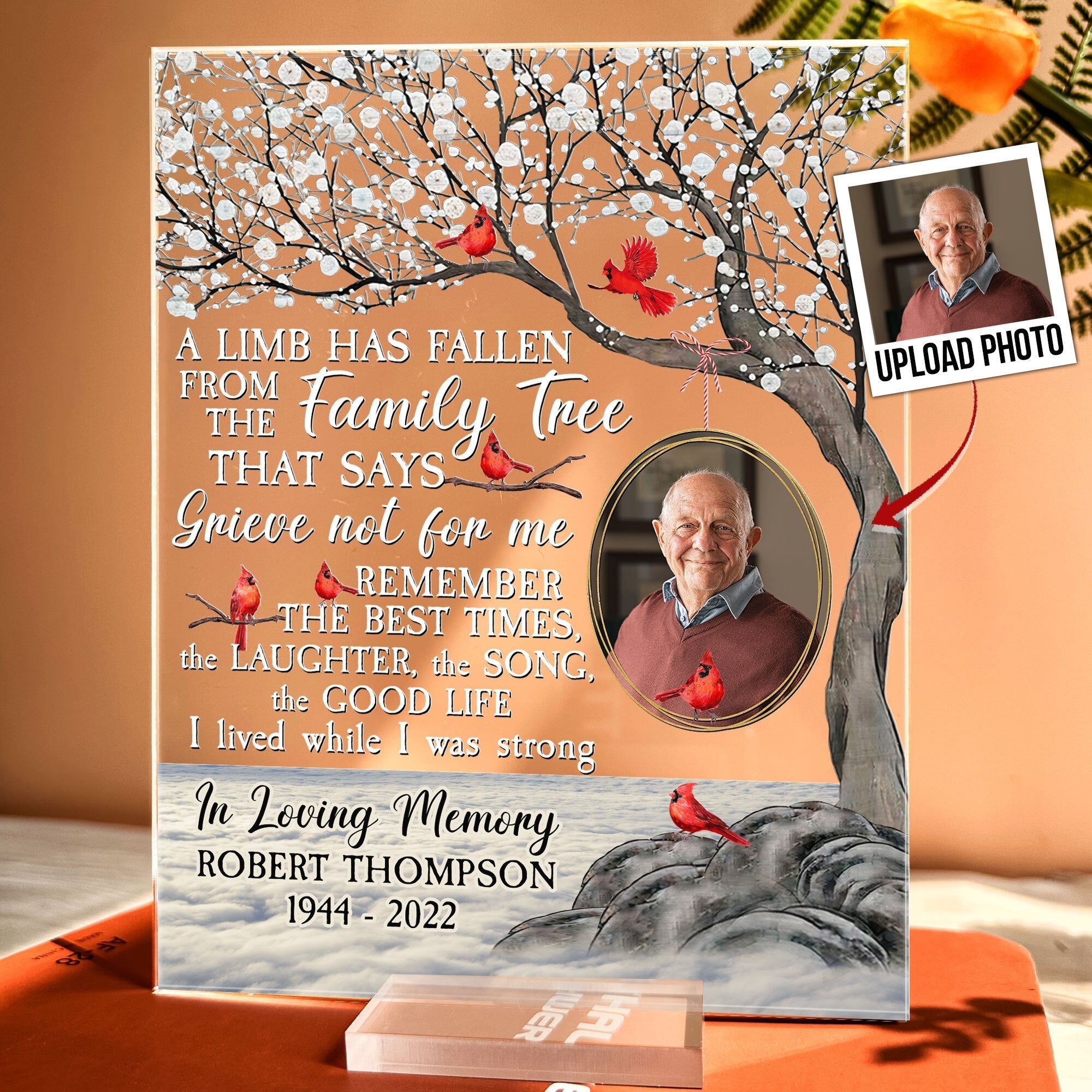 A Limb Has Fallen - Memorial - Personalized Acrylic Plaque