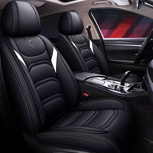 5 Seater Luxury Car Seat Covers Full Coverage Soft Wear Resistant Durable Skin Friendly Faux Leather Airbag Compatible Fastness Universal Fit Auto Seat Covers Suitable for Auto Van Sedan SUV and Truck