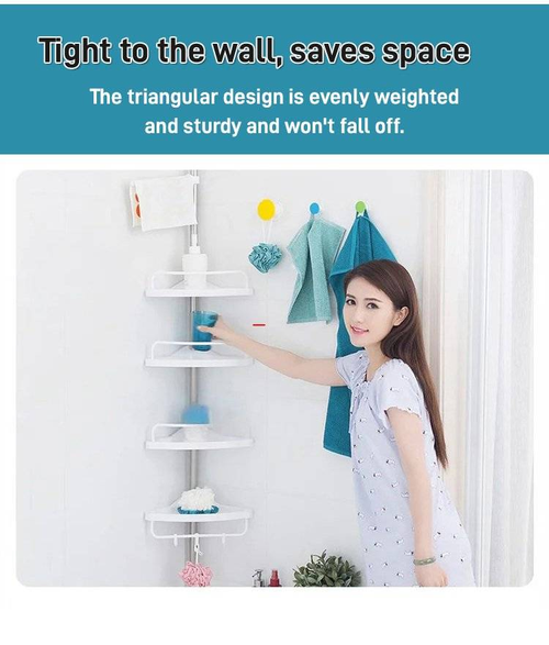EasyMount Bathroom Storage Shelf - No Drilling Required