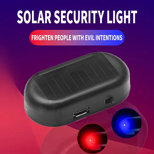 Car Anti-Theft Caution LED Light Red Blue Universal Car Solar Power Alarm Lamp Security System Warning Theft Flash Blinking