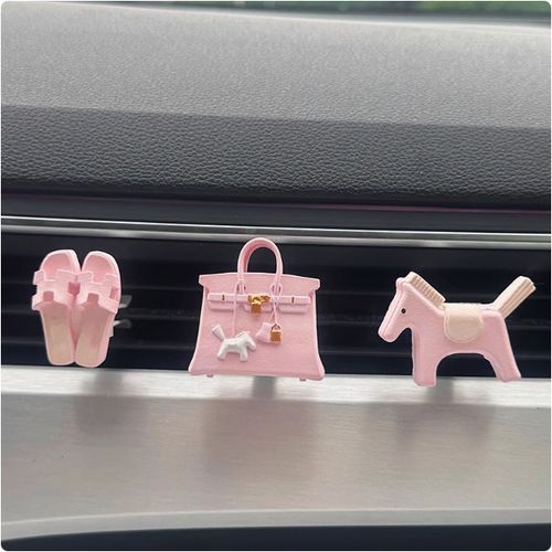 Hot selling product luxury bag car vent clip air conditioner air freshener slippers model car aroma diffuser for girls