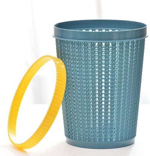 Currently unavailable. We don't know when or if this item will be back in stock.  Delivering to Los Angeles 90017 - Update location Add to List  Click to see full view         Ask Rufus  Is it easy to empty?   Can it be used in a car?   Does it have a lid?   Ask something else Trashcan Trash Can, Round Hollow Waste Paper Basket, Trash Can, Trash Storage Bedroom, Room Guest, Hall Trash Can (23cm*29cm High) (Size : Medium)