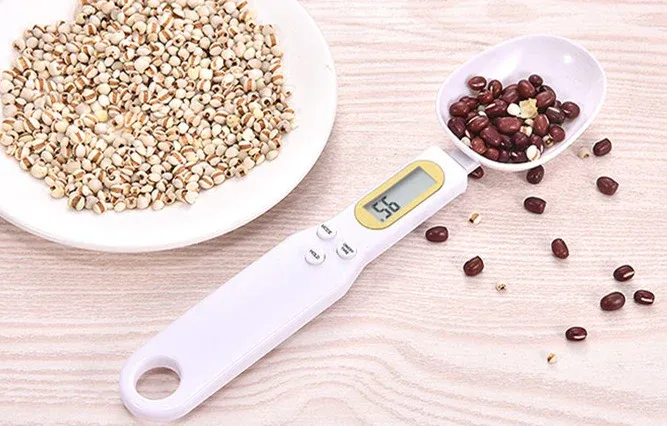 Electronic Spoon Scale Measuring Spoon, with LCD Display, High Accuracy & Detachable Design, for Solid and Liquid Ingredients