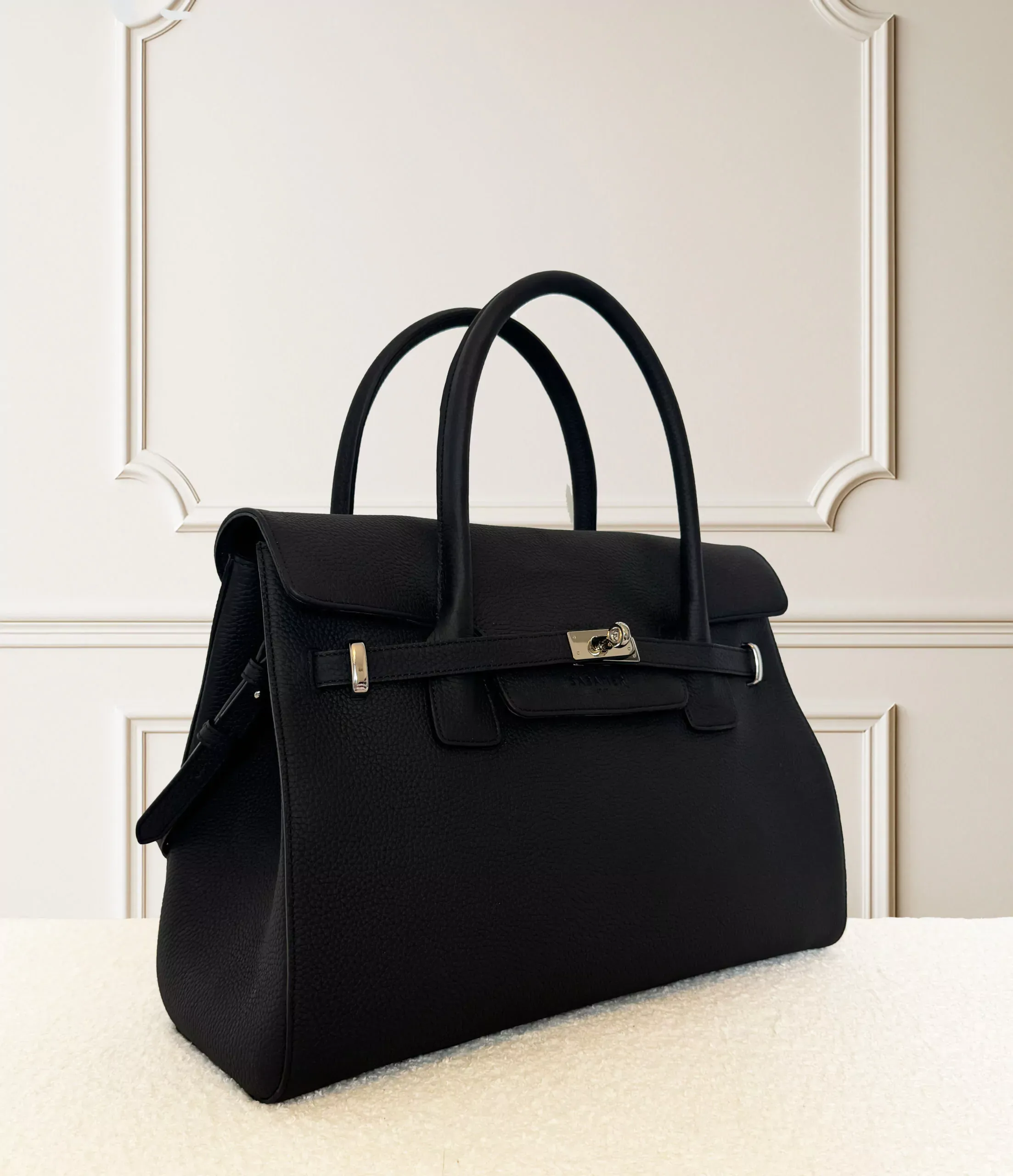 BELLECOUR 617 LOLO NOIR Black grained leather
